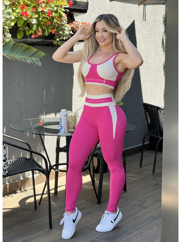 Conjunto Fitness Nice Rosa