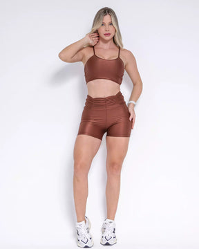 Conjunto Fitness Cós Franzido Compressão