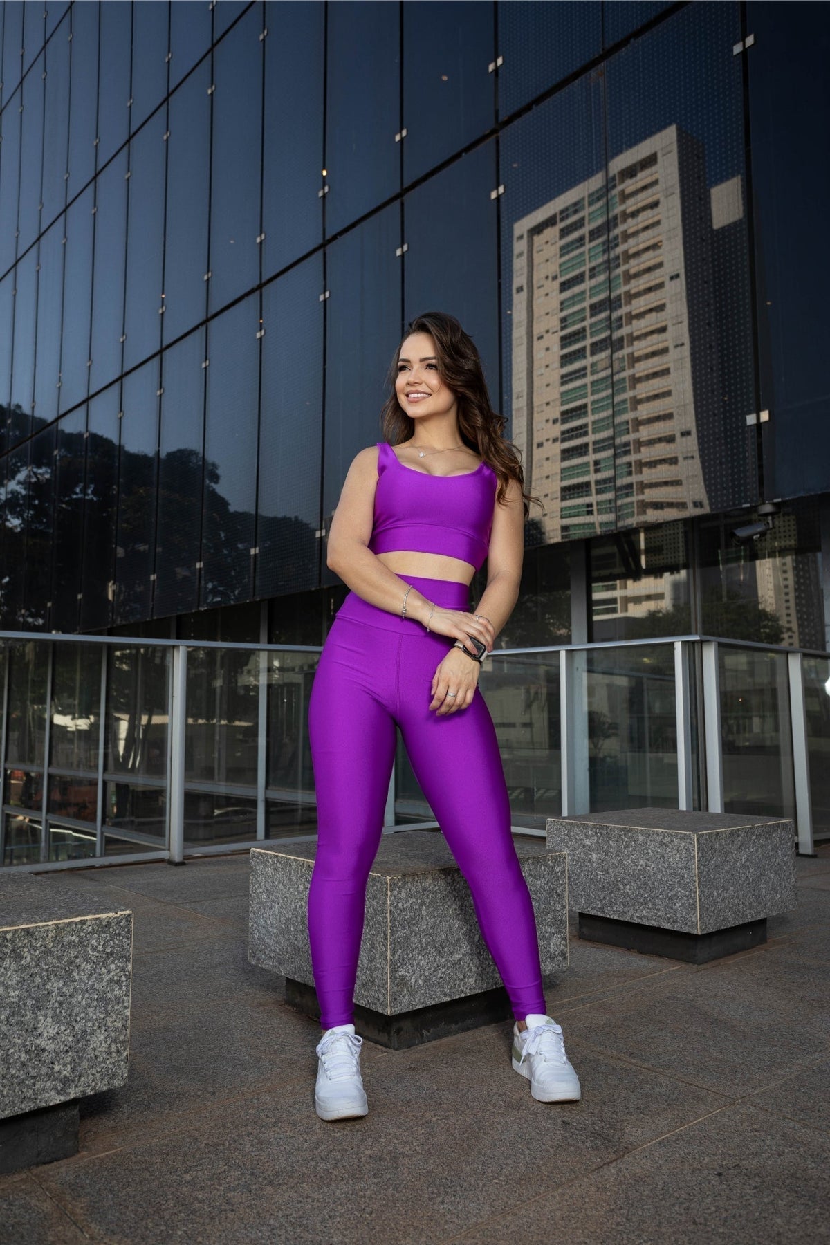 Conjunto Fitness Glow Purple