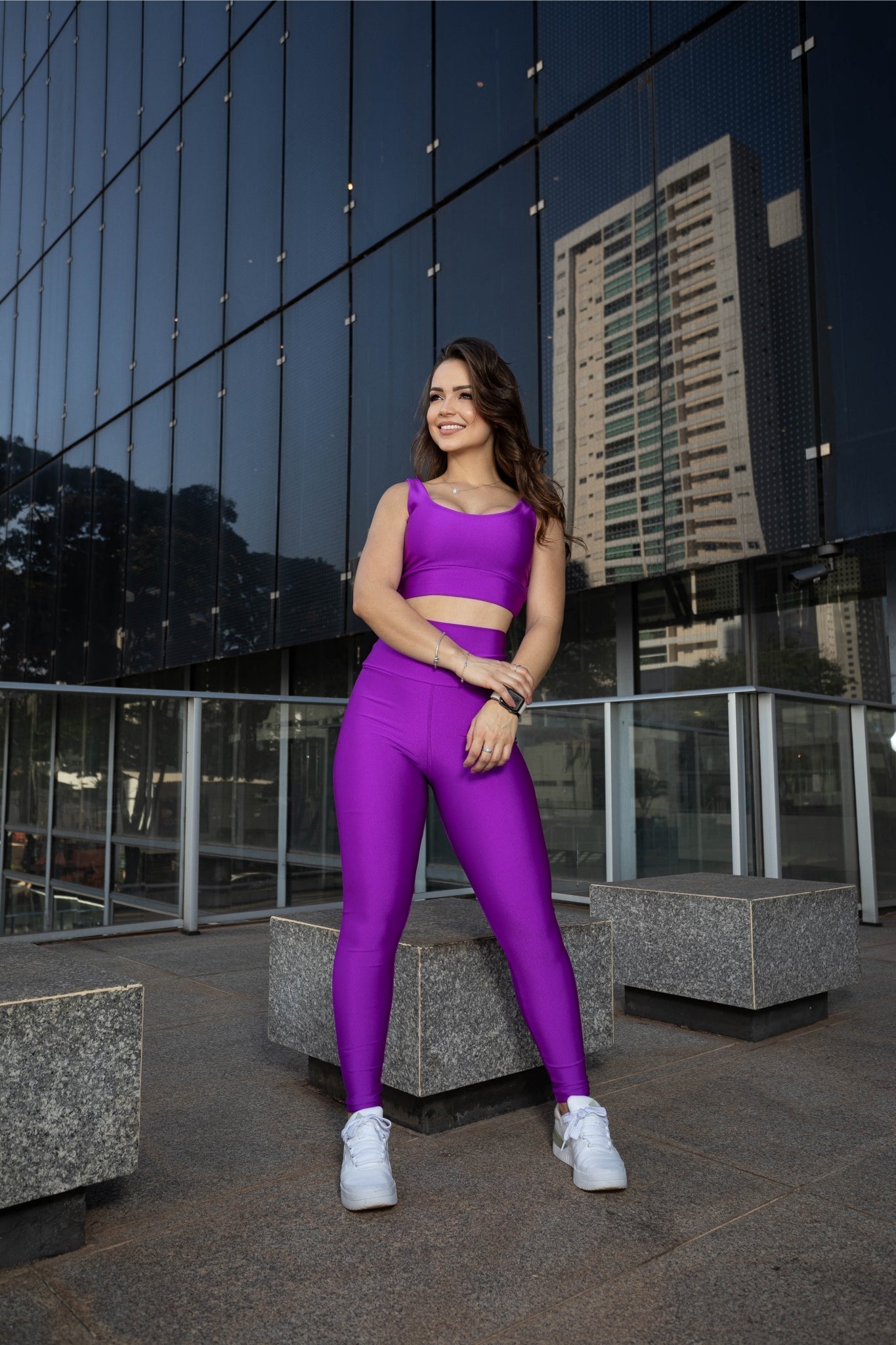 Conjunto Fitness Glow Purple