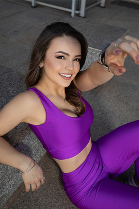 Conjunto Fitness Glow Purple